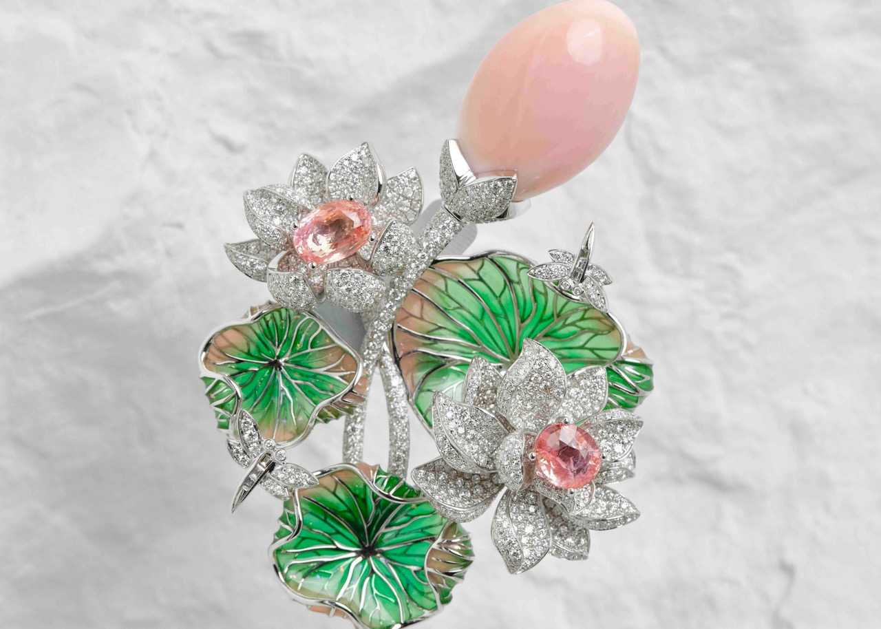 Maison Serendipity bague ornée d'une importante perle rose